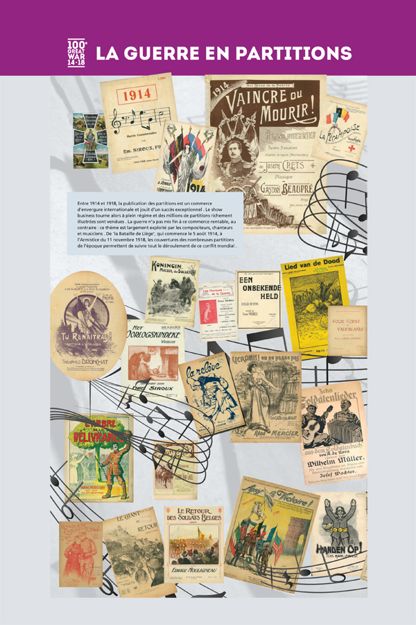 Affiche de l'exposition Great War "La Guerre en partitions"